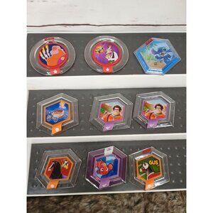 Disney Infinity Power Disc Lot Of 10 Hex & Round